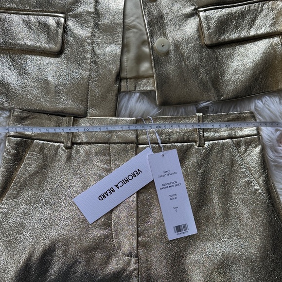 Veronica Beard Imogen Leather Jacket Blazer and Maxine Leather Midi Skirt SET - Picture 7 of 17